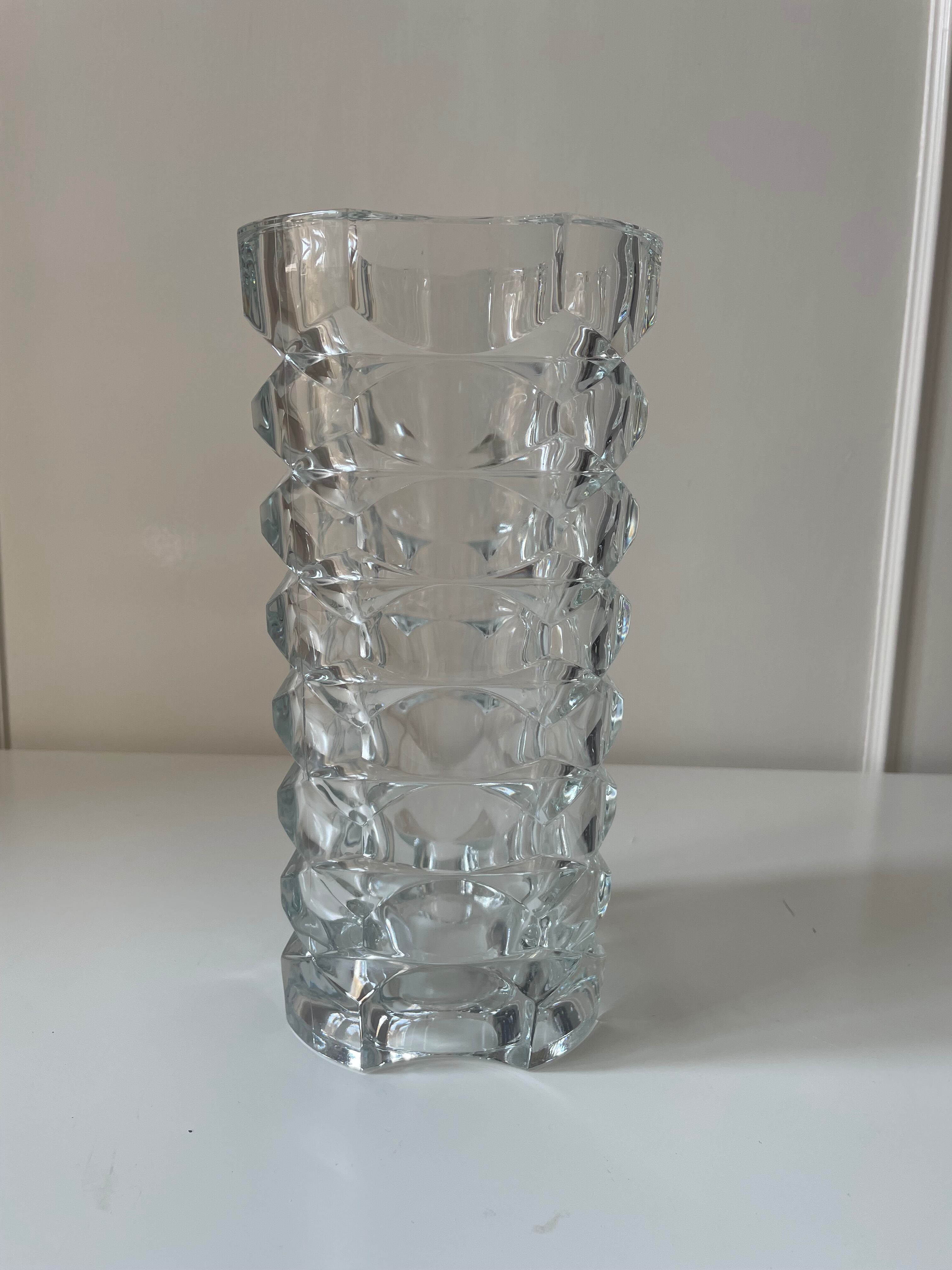 Thick glass vase