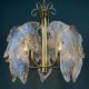 Murano Ice glass ceiling light, Italy, 1970s
