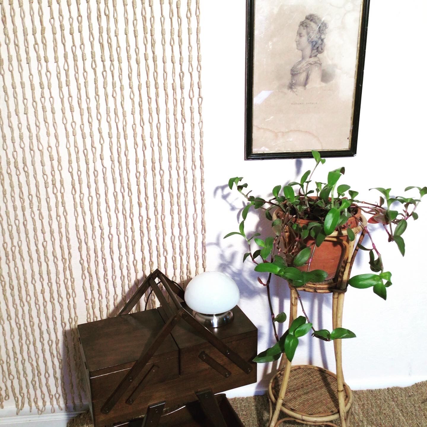 Opaline mushroom lamp