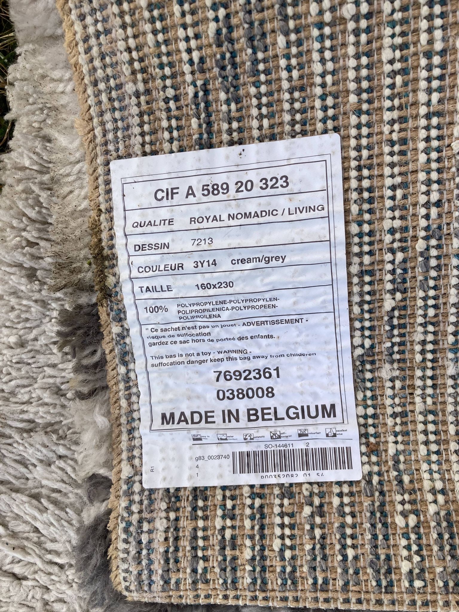 Tapis motif berbère Made in Belgium