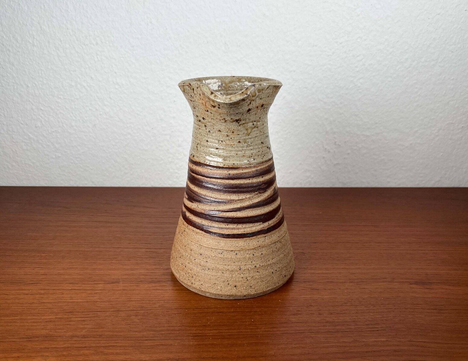 Danish modern studio pottery vase by Tue Poulsen for Tue Keramik, 1960.