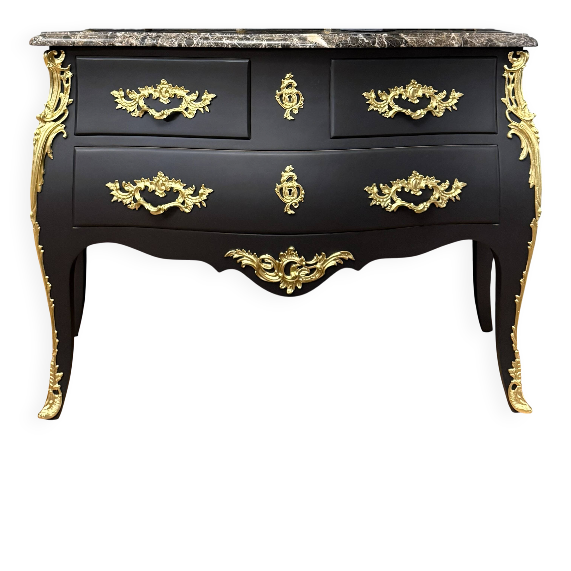 Commode Sauteuse Louis XV avec Marbre
