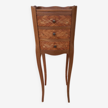 Old rosewood marquetry bedside table