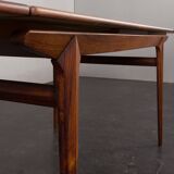 Mid-century Extendable Rosewood Dining Table, Model 10, Johannes Andersen for Hans Bech, Denmark, 19