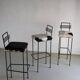 3 wrought iron bar stools | Olsson & Dam | Sweden | 1990s