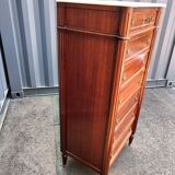 Louis XVI marble top chest of drawers