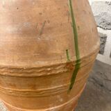 Large green glazed terracotta jar, Spain, 19th century.