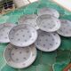 8 old blue floral dessert plates, new earthenware