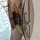 Smoked glass bathroom mirror, Italian design, 1980s.