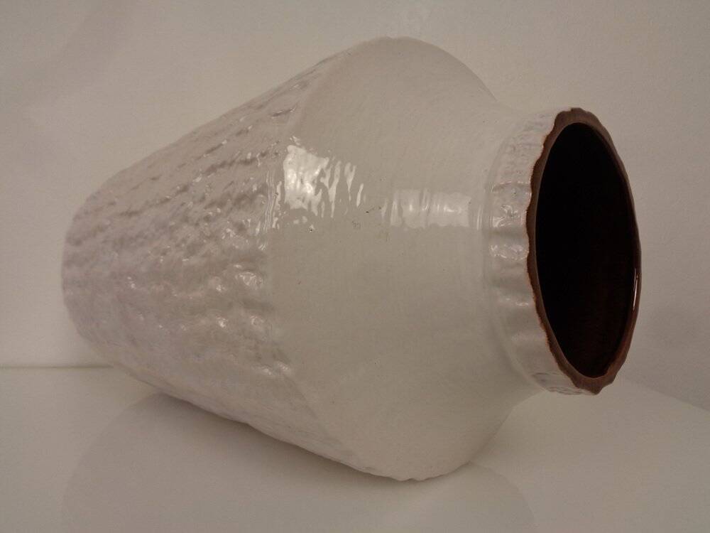 Large White 211-55 Ceramic Vase from Carstens Tönnieshof, 1970s
