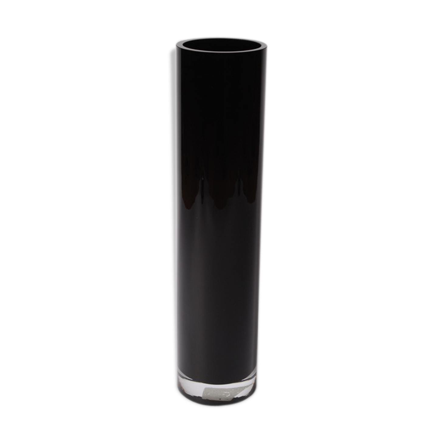 Black glass vase
