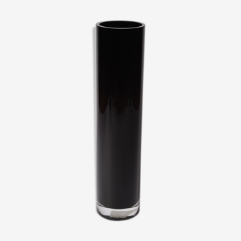 Black glass vase