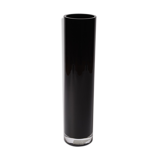Black glass vase