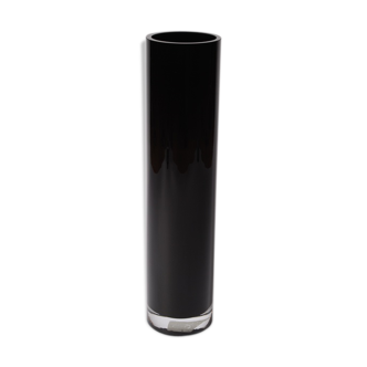 Black glass vase