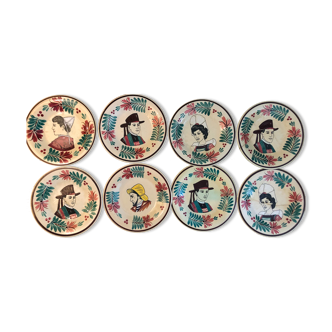 Set of 8 plates Keraluc Quimper