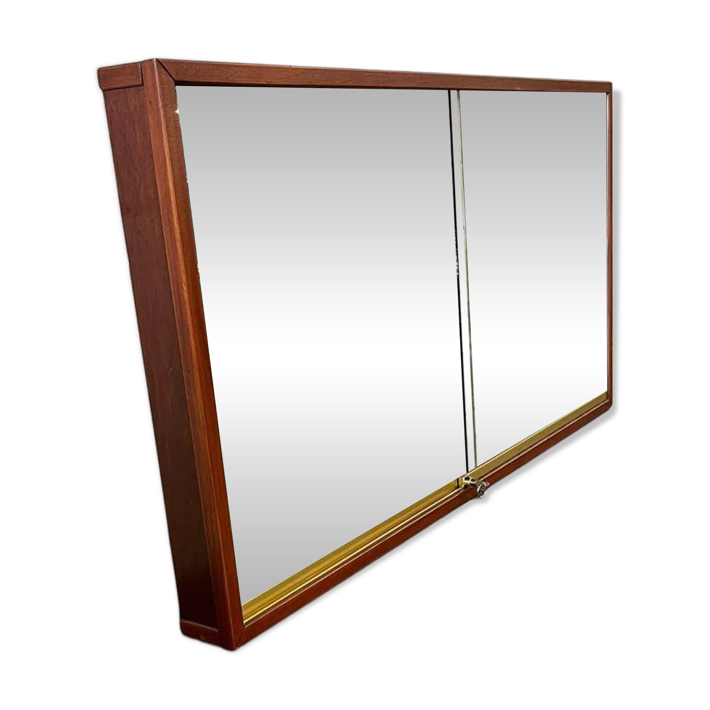 Vintage shallow wooden display shelf/wall support.