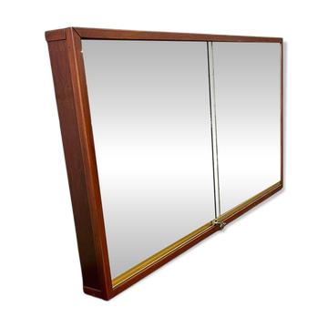 Vitrine/étagère/support mural vintage en bois peu profond