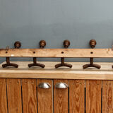 Wall-mounted coat rack, curved wood