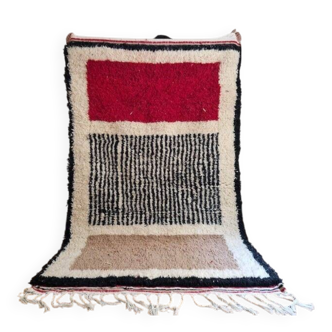 Berber rug in pure natural wool, size 100 x 200 cm