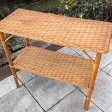 Rattan console / vintage 60s-70s