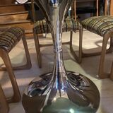 Table ovale verre fumé