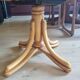 Wooden swivel armchair