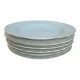 6 white porcelain plates