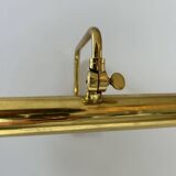 Pair of vintage adjustable brass wall lights, France 1970