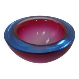 Sommerso Murano Glass Ashtray, Italy, 1960s