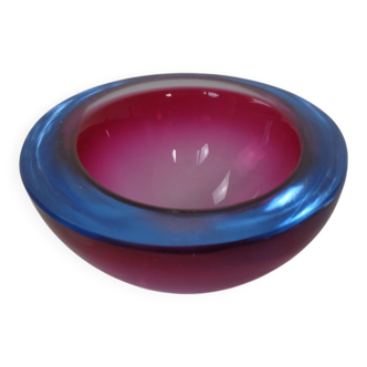 Sommerso Murano Glass Ashtray, Italy, 1960s