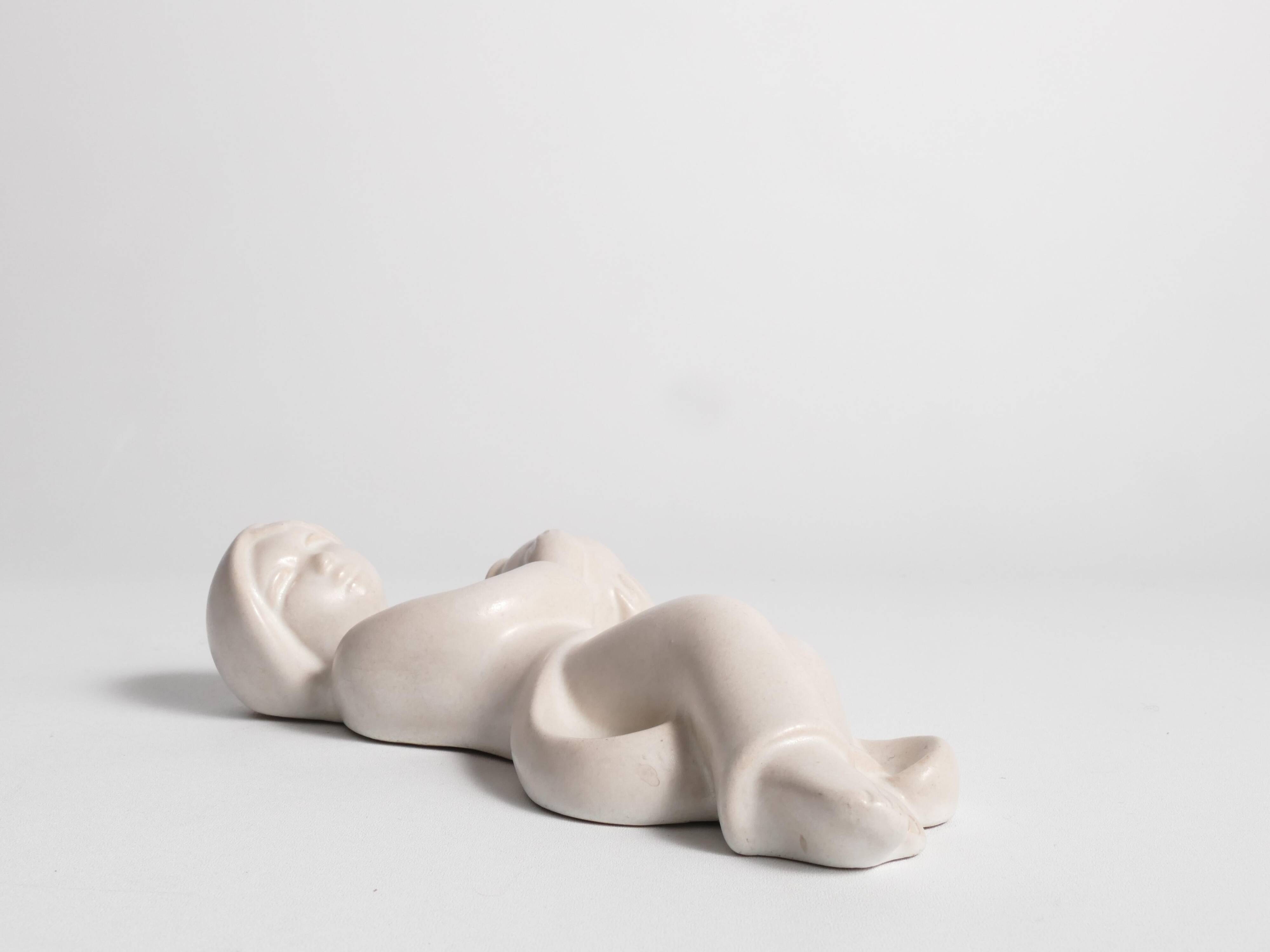 White Sconce with Boy Motif by Marianne Starck for Michael Andersen & Son