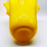 1970S Stunning Jacketed Fazzoletto Vase in Murano Glass. Made in Italy