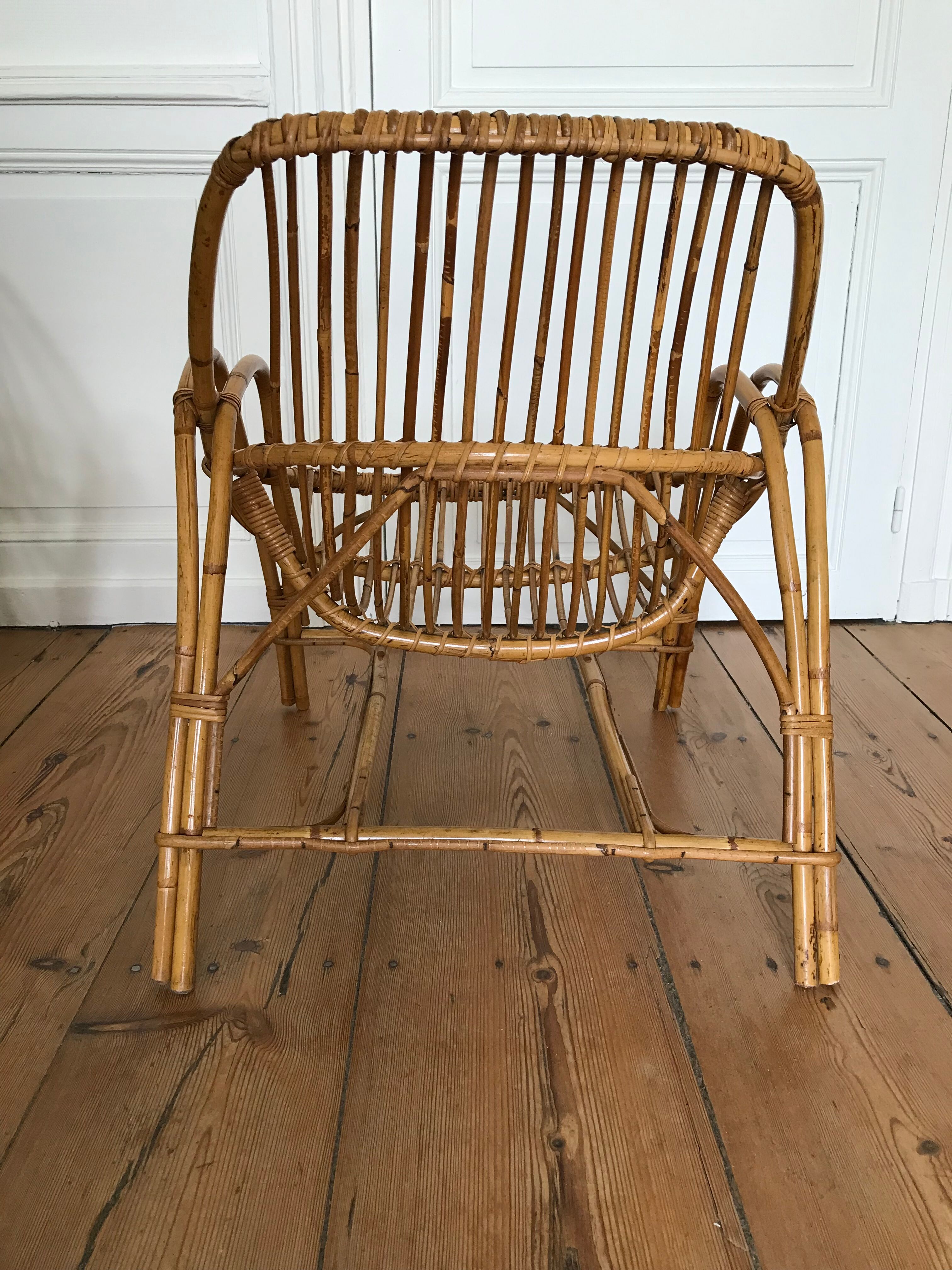 Pair of armchairs Basket Adult rattan