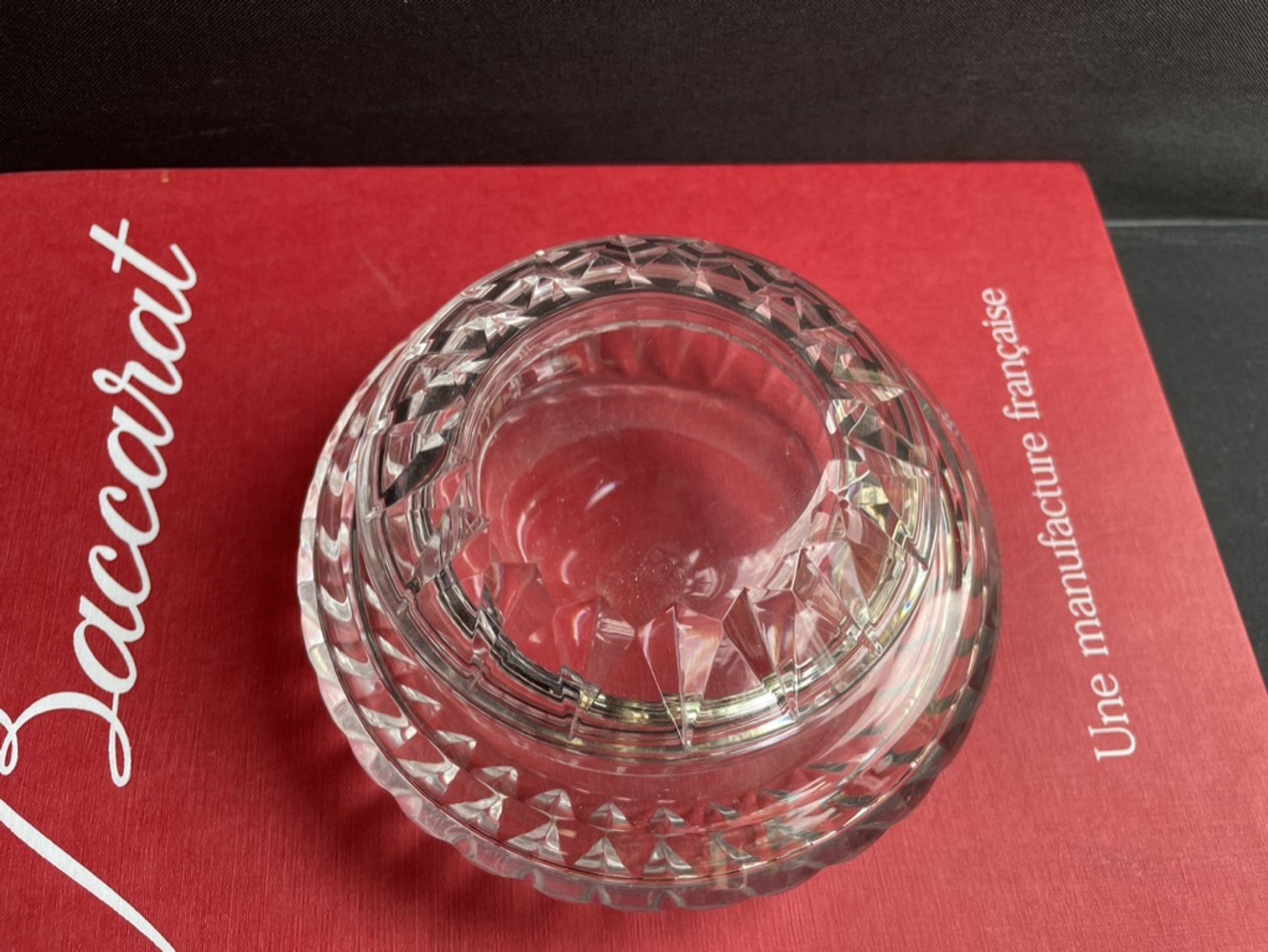 Bonbonnière ou boîte à coton Baccarat modèle Monique - Art déco