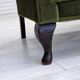 1950s, Danish 2-seater sofa, green furniture velour, ash wood legs.