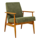 Lounge Chair Vintage Green Corduroy Vintage Design