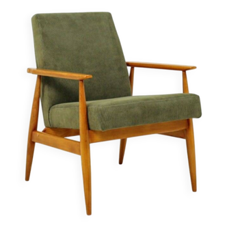 Lounge Chair Vintage Green Corduroy Vintage Design