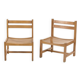 Pair of low chairs by André Sornay, circa 1960