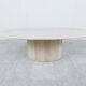 Table basse en travertin vintage, années 1970