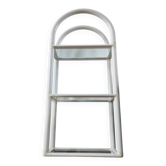"Space Age" tubular auxiliary shelf in white PVC and glass – Years