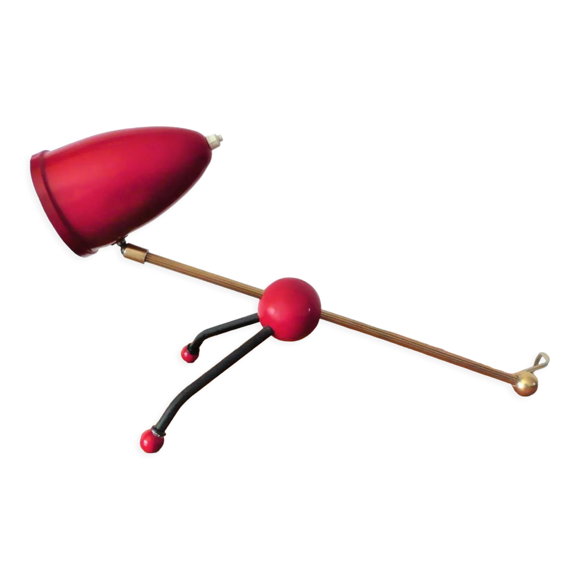 Table lamp brass and bakelite Otto Kolb 50s