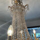 Large Montgolfière chandelier with crystal drops