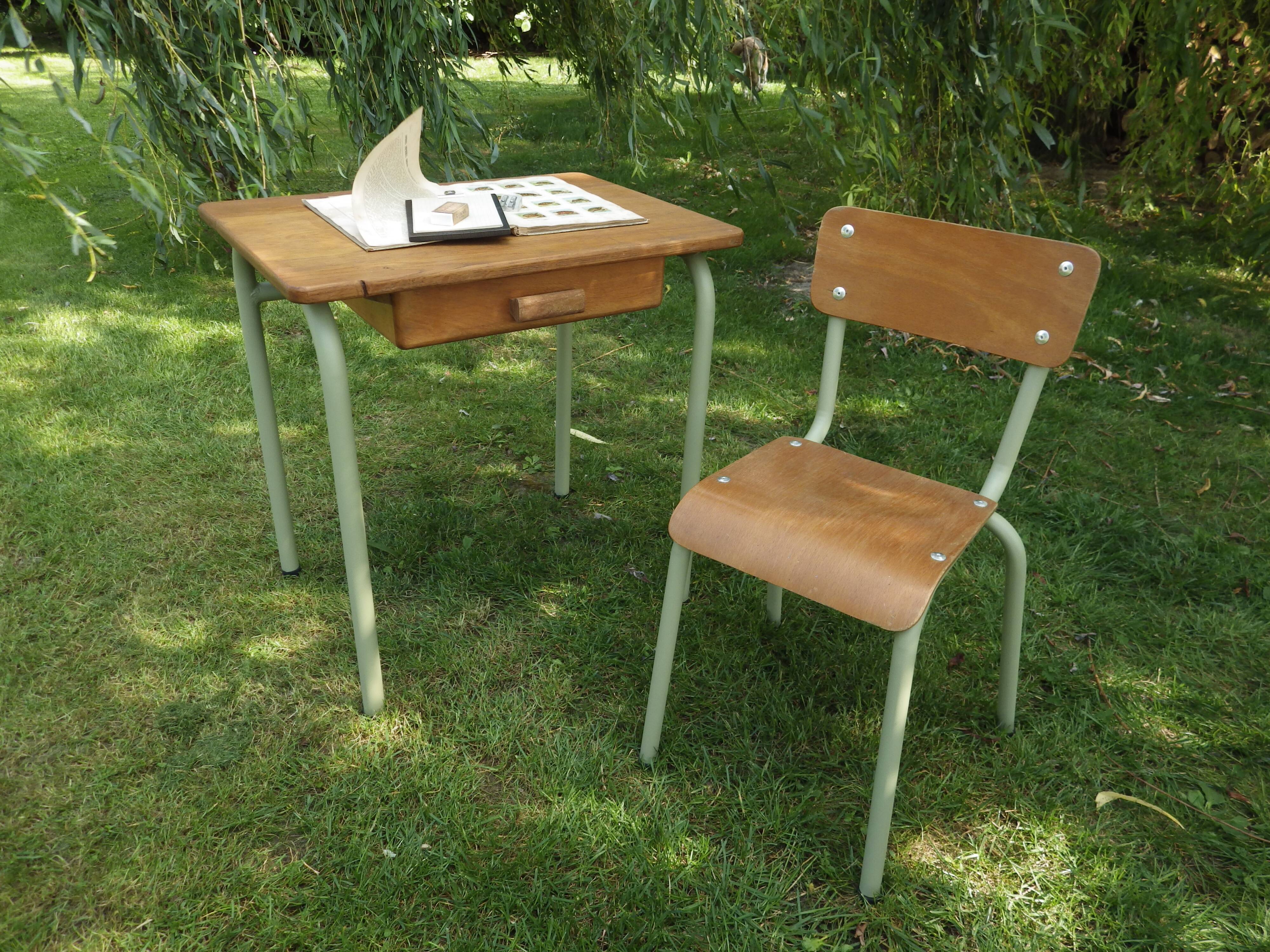 Pupitre enfant et chaise 1960 -2