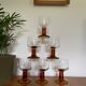 6 verres pieds bloc ambre 70’