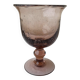 Stemmed glass in bubbled glass