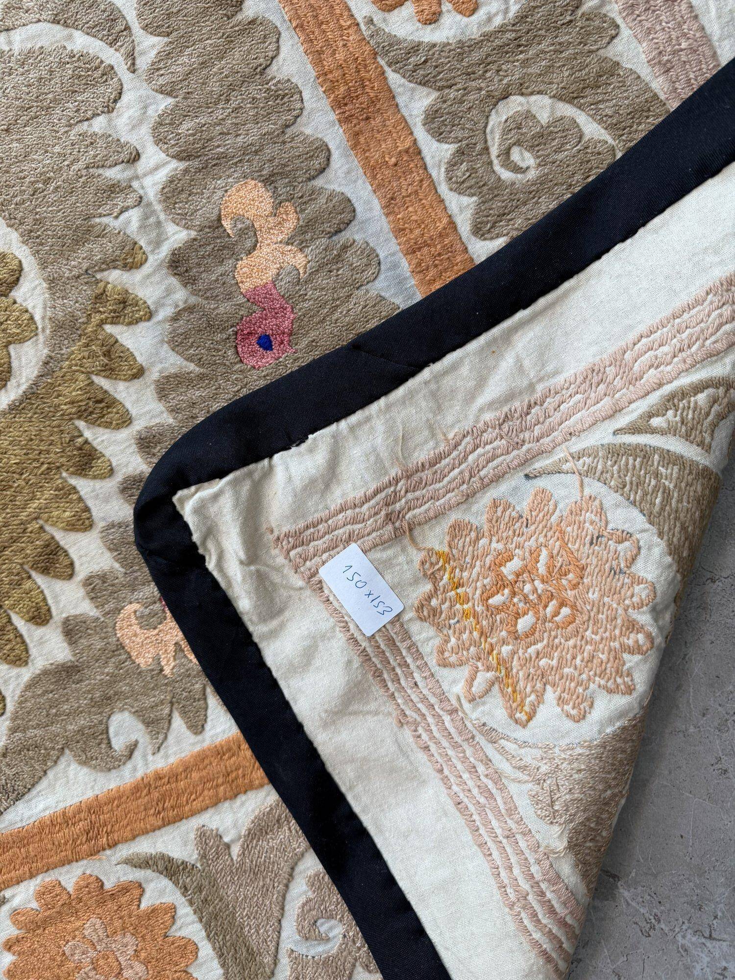 Vintage hand-embroidered tablecloth 150x153 cm