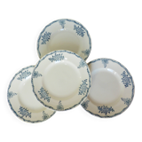 4 ironstone dinner plates from St Amand 220538
