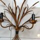Pair of vintage Sheaves of wheat wall lights