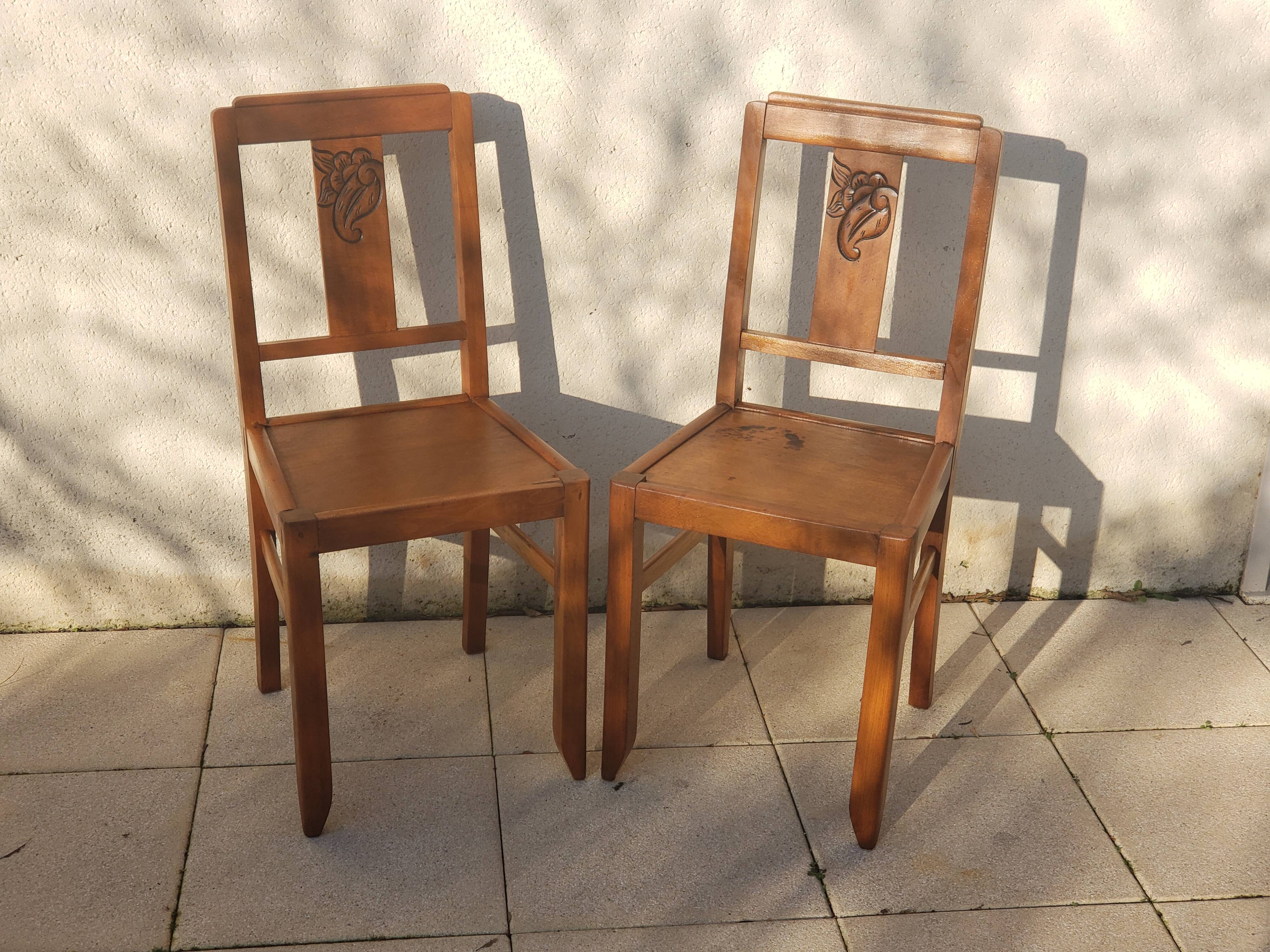2 chaises de bistrot des années 1950
