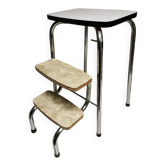 Tabouret / marchepied 3 marches en formica vintage